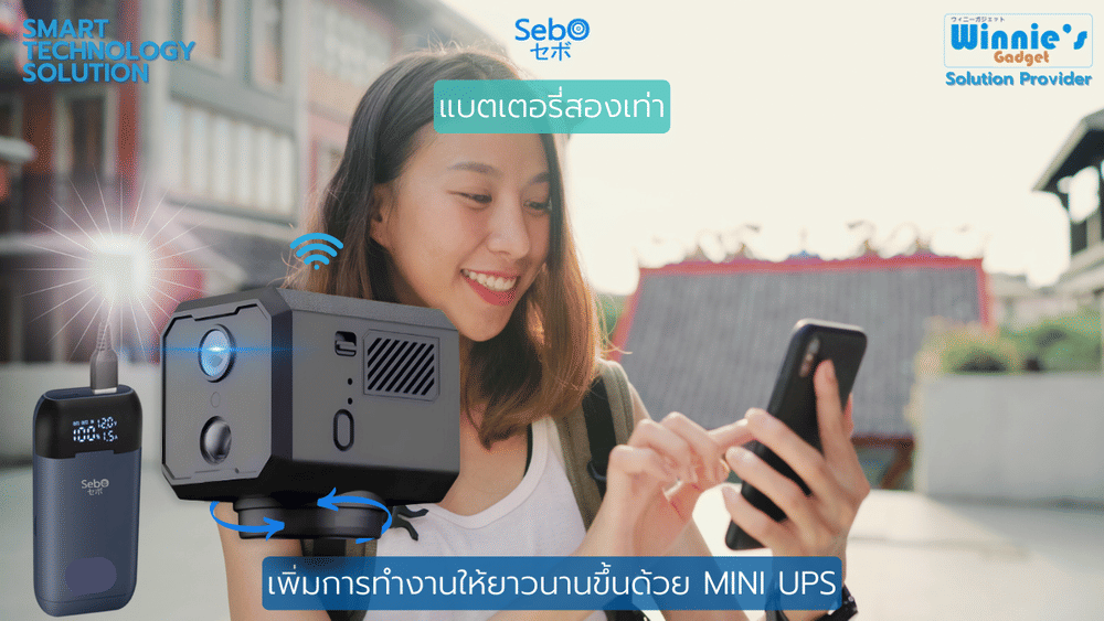 กล้องวงจรปิด ขนาดเล็ก SebO CHIBI MOVE 4G  Full HD ขนาด 4.2 cm (อินฟราเรดไร้แสง)