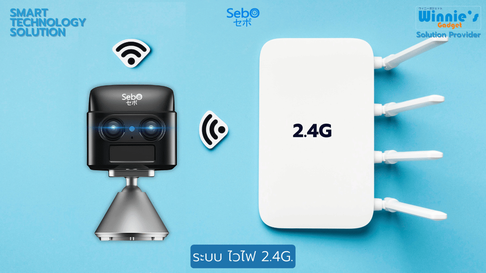 กล้องวงจรปิด SebO CHIBI ZOOM WIFI พร้อมแบตเตอรี่ในตัว