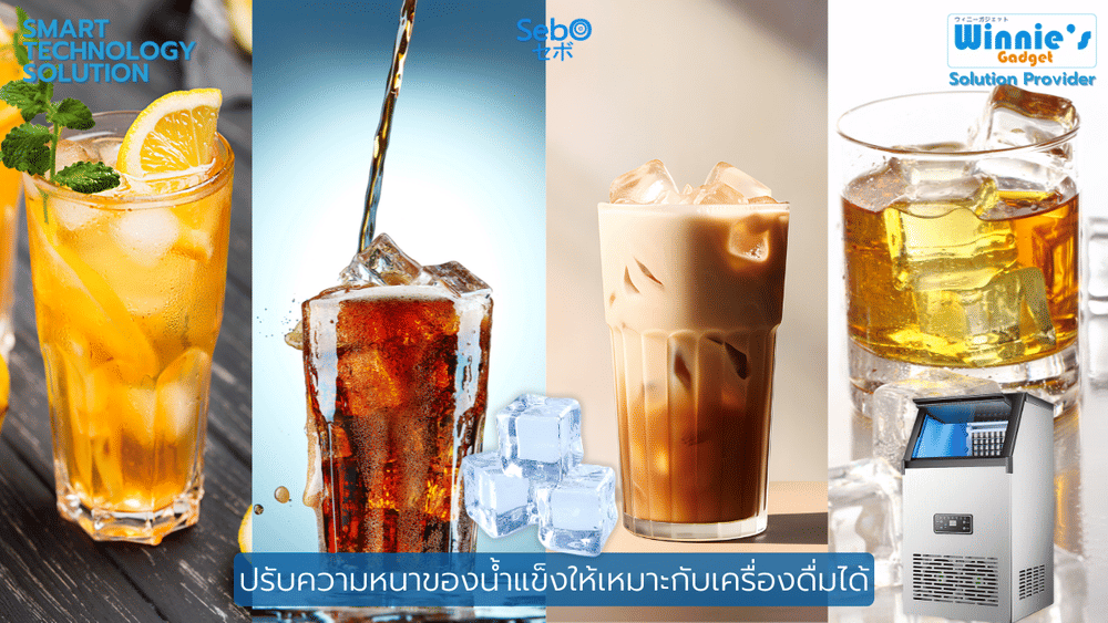 เครื่องทำน้ำแข็งสี่เหลี่ยม แบบใส SebO FROZEN CUBE 