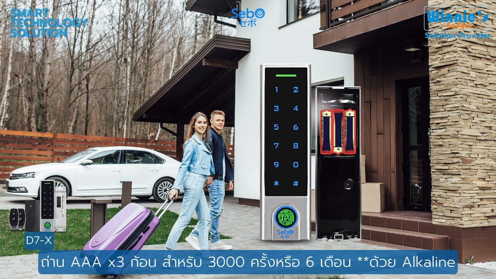 กลอนประตูสมาร์ทดิจิตอลล็อค SebO JIDOOR D7-X