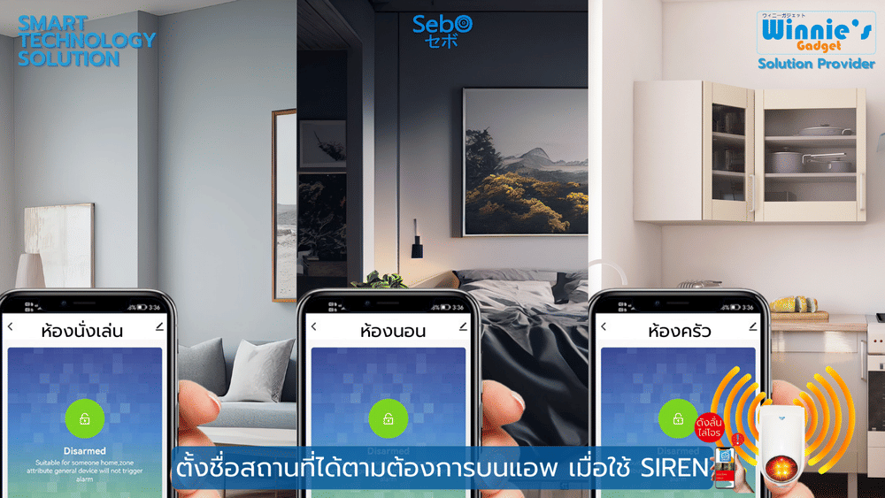สมาร์ทกันขโมยตรวจคนผ่านระบบไร้สาย SebO IZANAGI WIREFREE 