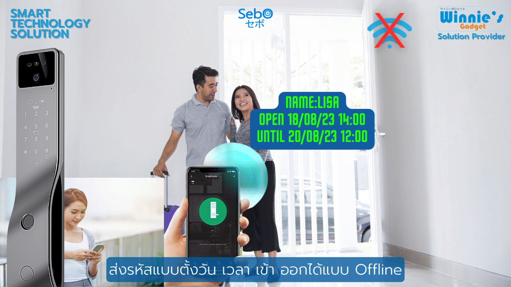 กลอนประตูสมาร์ทดิจิตอลล็อค SebO JIDOOR A7