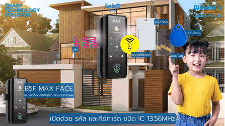 กลอนประตูสมาร์ทดิจิตอลล็อค SebO JIDOOR B5F MAX FACE_6