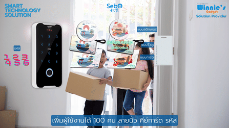 กลอนประตูสมาร์ทดิจิตอลล็อค SebO JIDOOR F60 ระบบสแกนนิ้วกันฝน IP65_6