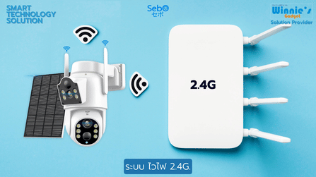 กล้องวงจรปิดโซลาร์เซลล์ SEBO PROMAX SOLAR GEN3 DUO WIFI สีขาว (2 กล้อง)_4