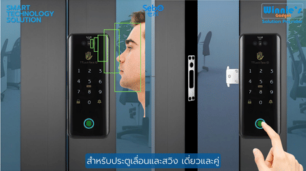 กลอนประตูสมาร์ทดิจิตอลล็อค SebO JIDOOR B5F MAX FACE_1