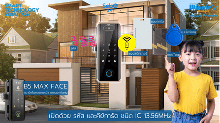 กลอนประตูสมาร์ทดิจิตอลล็อค SebO JIDOOR B5 MAX FACE_8