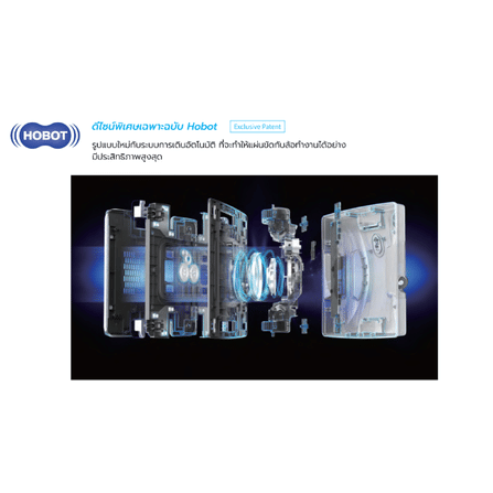 เครื่องทำความสะอาดกระจกและผนัง รุ่น HOBOT S6 PRO มาพร้อมระบบรางขัดคู่ _5