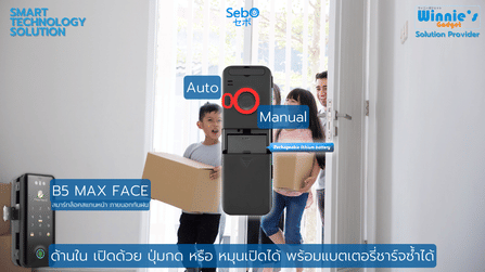 กลอนประตูสมาร์ทดิจิตอลล็อค SebO JIDOOR B5 MAX FACE_9