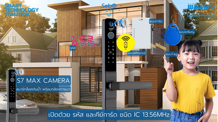 กลอนประตูสมาร์ทดิจิตอลล็อค SebO JIDOOR S7 MAX CAMERA_10