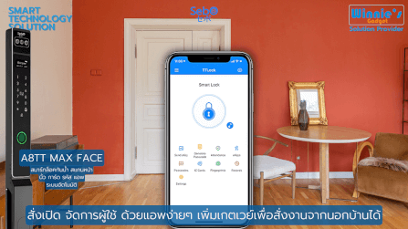 กลอนประตูดิจิตอลดอล็อค SEBO JIDOOR A8TT MAXFACE สำหรับประตูมีมุ้งลวด_8