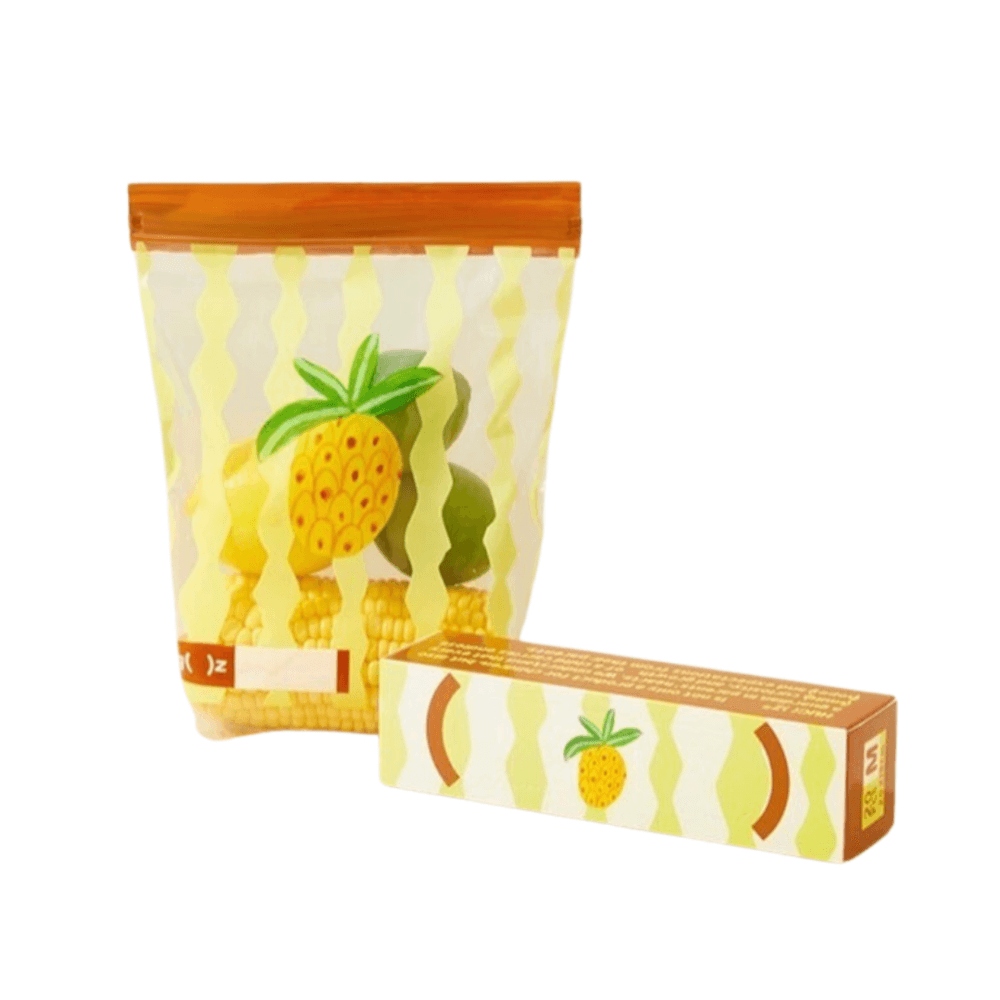 ถุงซิปล็อคเก็บของสุดพรีเมี่ยม MIDEER X HUG Z ไซส์ L (28X25CM) ลาย PINEAPPLE PARTY HZ7473