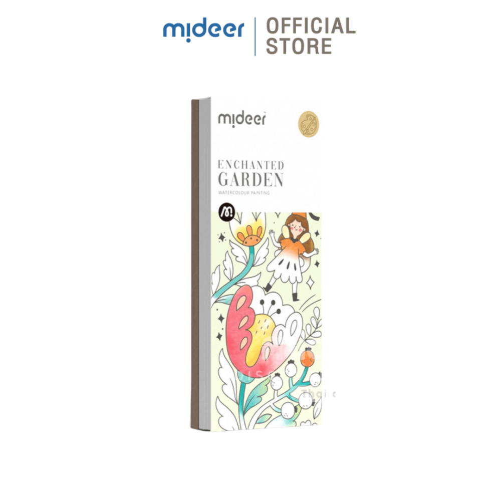 เซ็ทสมุดภาพระบายสีน้ำพกพาสร้างจินตนาการได้ทุกที่- ลายสวนมหัศจรรย์ MIDEER MD4195_0