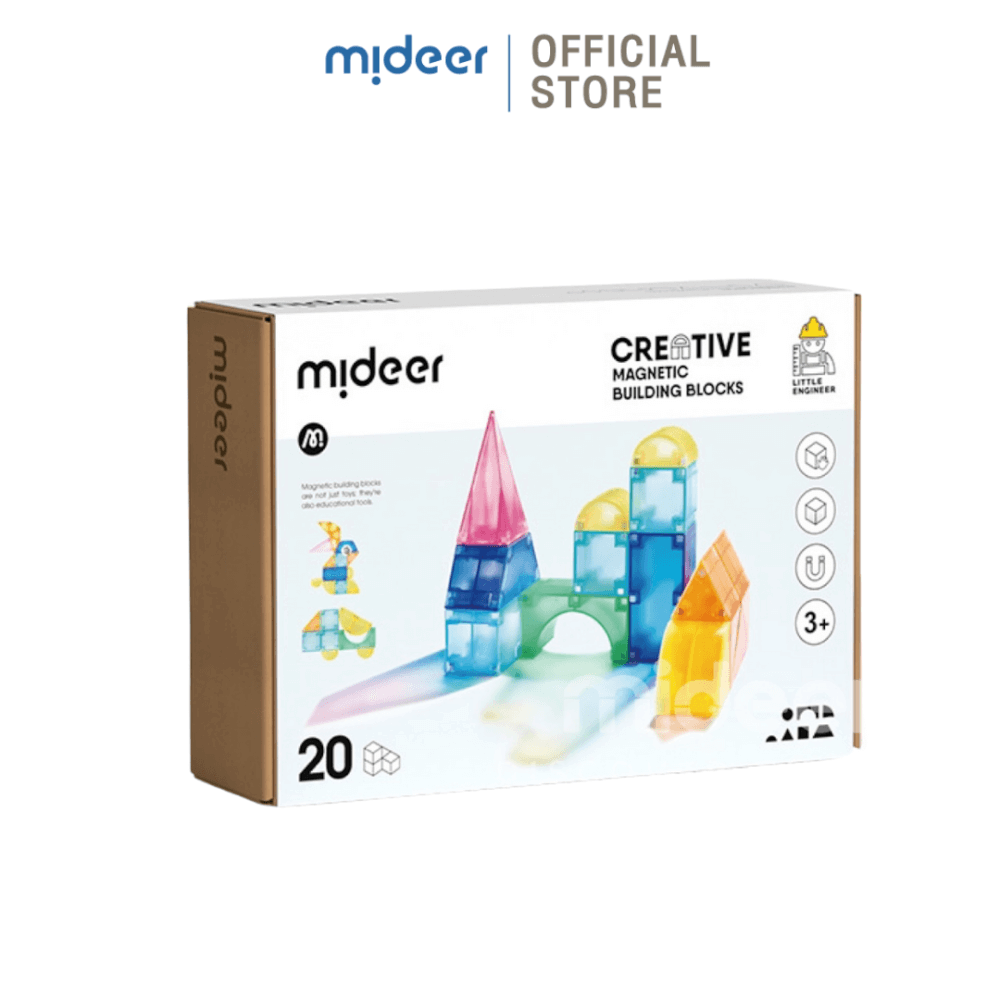 แม่เหล็กตัวต่อสีรุ้งMIDEER MD1420 20ชิ้น_0