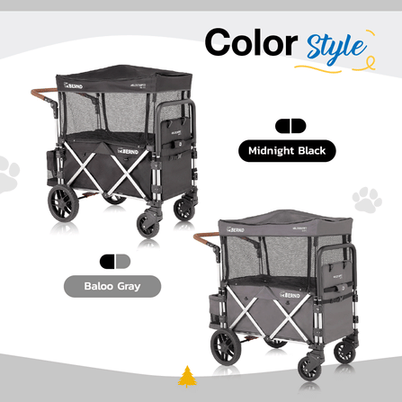 รถเข็นสัตว์เลี้ยง BERND BLOOM PET MINI MK.2 - สีดำ_7