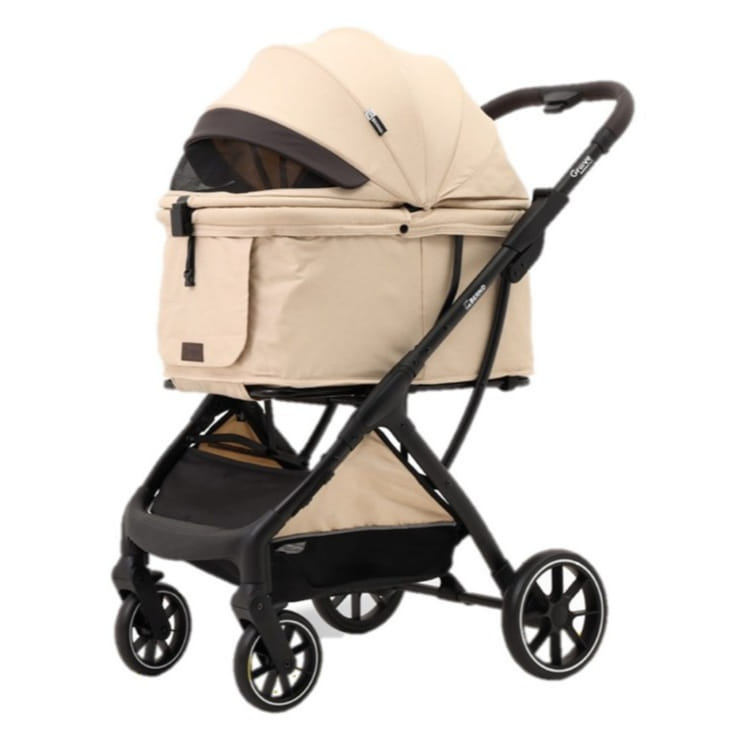 รถเข็นสัตว์เลี้ยง พับอัตโนมัติ BERND GROOVE PET - LATTE BEIGE_0