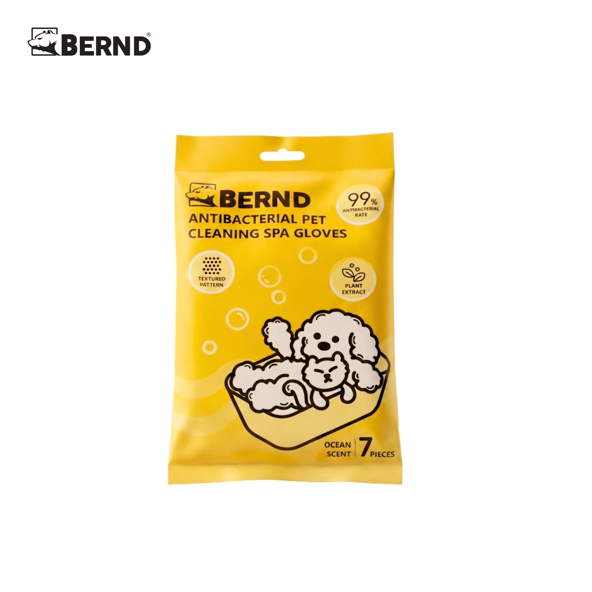 ถุงมือเปียก สำหรับทำความสะอาดสัตว์เลี้ยง BREND 7 ชิ้น_0