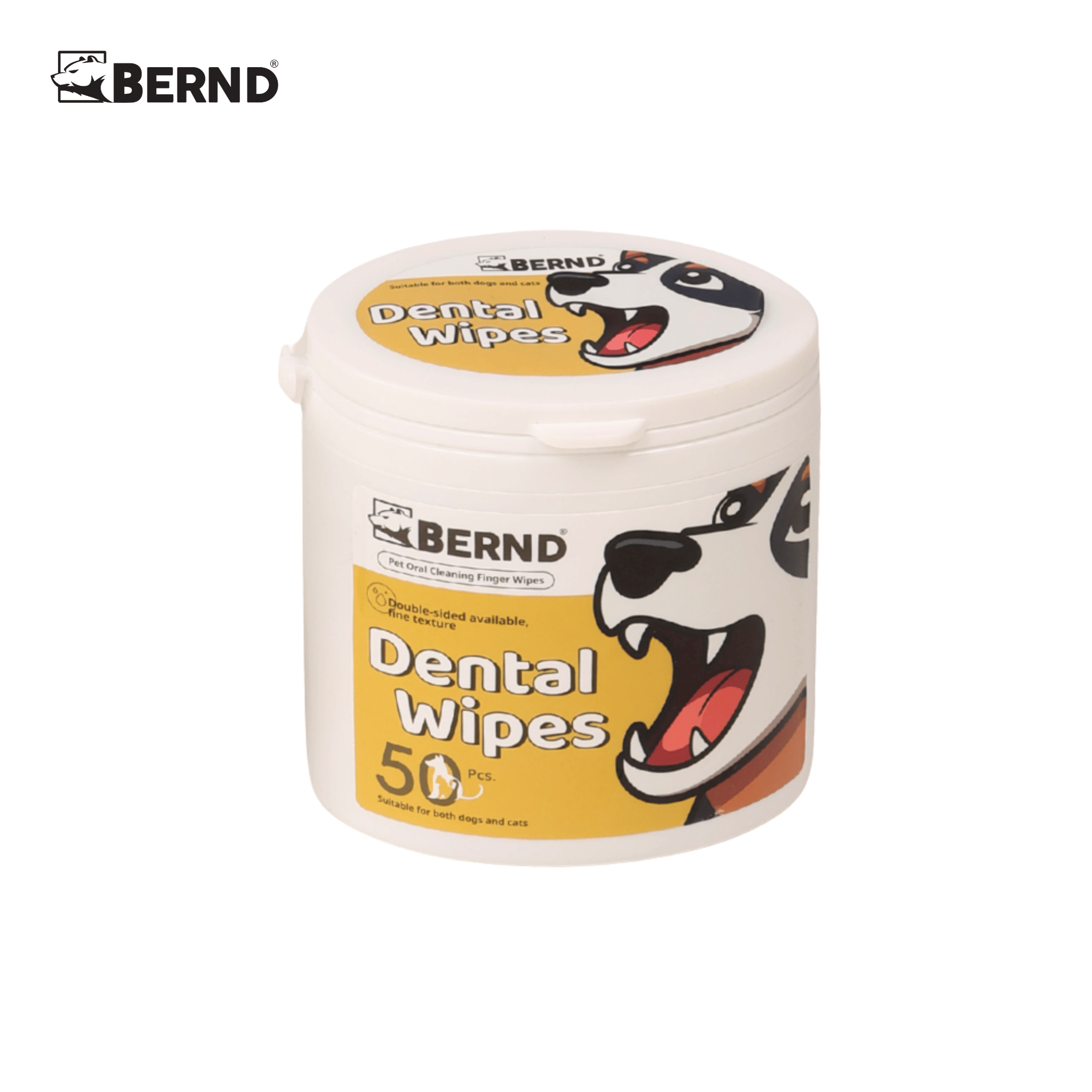แผ่นเช็ดทำความสะอาดช่องปาก สำหรับสัตว์เลี้ยง BERND 50 ชิ้น_0