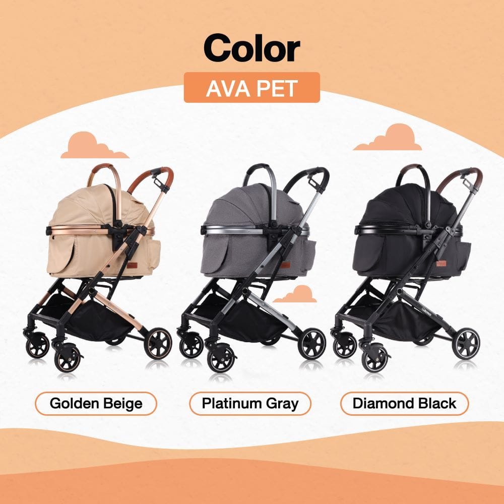 รถเข็นและคาร์ซีทสำหรับสัตว์เลี้ยง BERND รุ่น AVA PET (ISOFIX) - GLODEN BEIGE_8