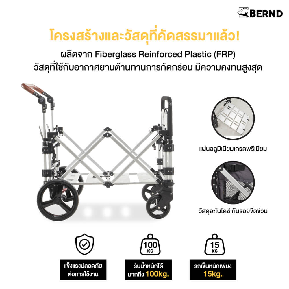 รถเข็นสัตว์เลี้ยง BERND BLOOM PET สีน้ำเงิน (LIMITED)