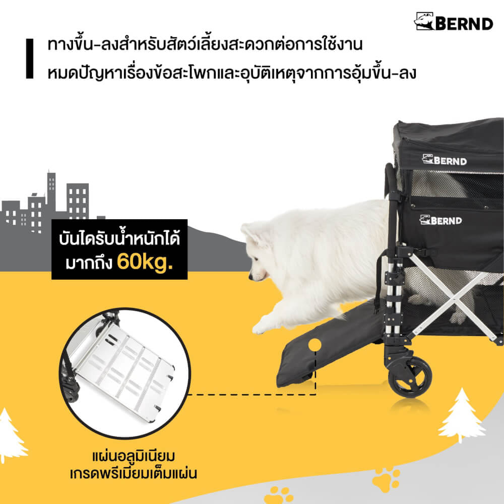 รถเข็นสัตว์เลี้ยง BERND BLOOM PET สีน้ำเงิน (LIMITED)