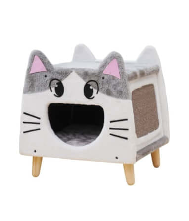 บ้านแมว Catry รุ่น Lovely Cat House รูปทรงหน้าแมว พร้อมที่ลับเล็บ