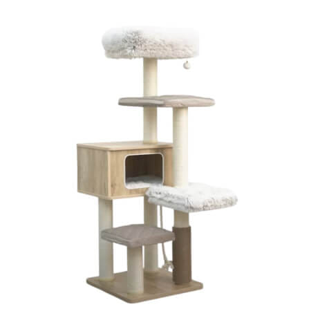 คอนโดแมว Catry รุ่น Cat Tree Casio สีเบจ_0