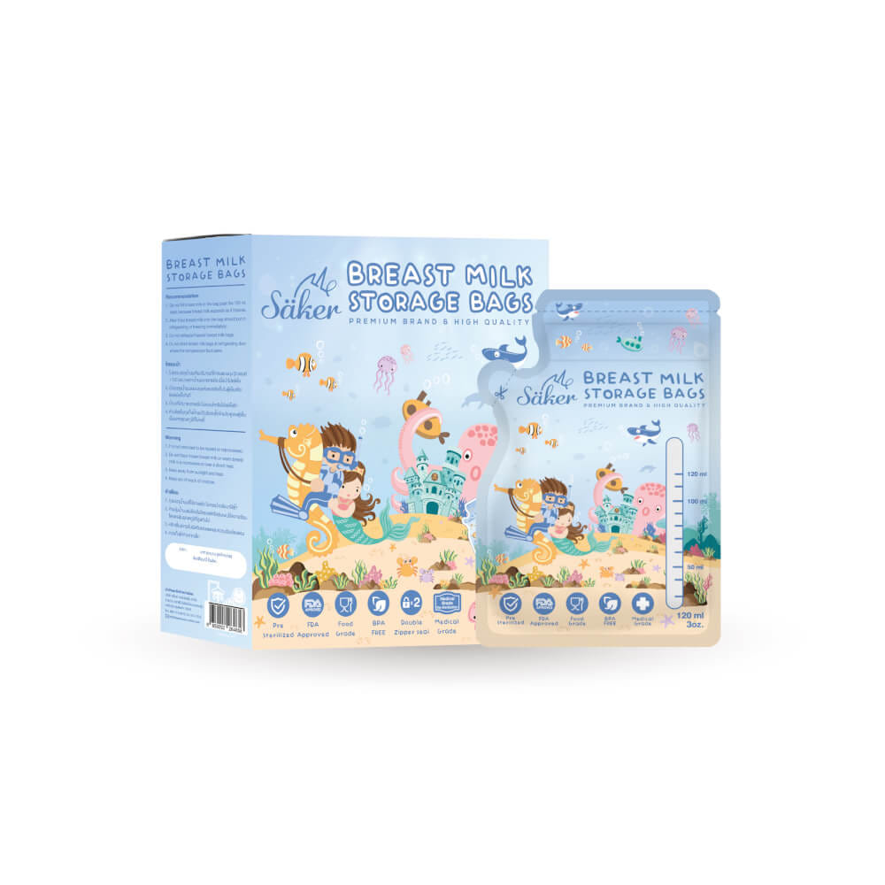 ถุงเก็บน้ำนม SAKER 3OZ - UNDER THE SEA 20 ชิ้น SAKER0188-3OZ