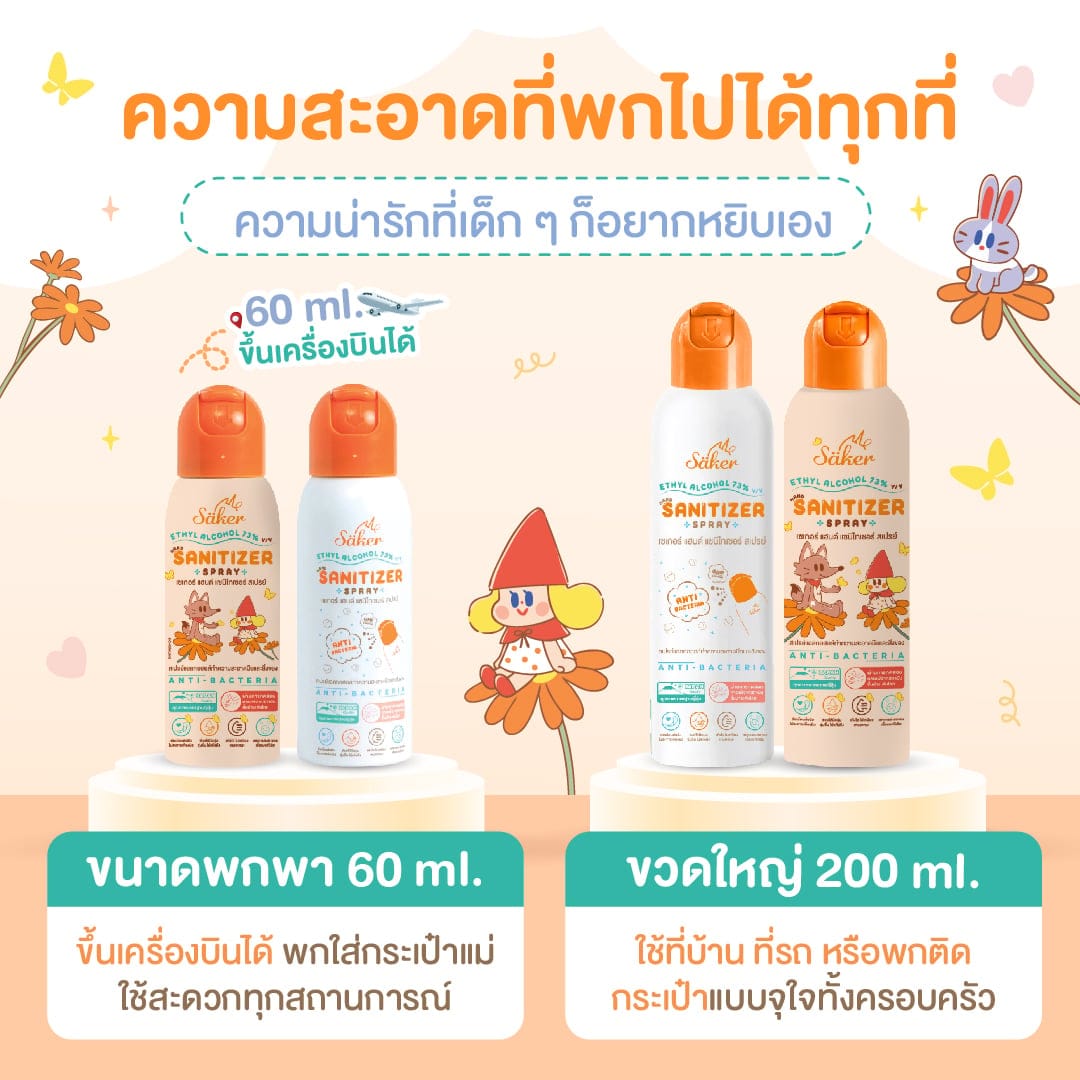 สเปรย์แอลกอฮอล์ SAKER SAKER0161-RW-200ML