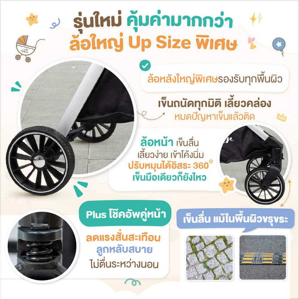 รถเข็นเด็ก SAKER0200-MOCHA