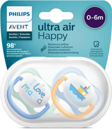 จุกนมหลอก ฟิลิปส์เอเวนท์  ULTRA AIR 0-6 เดือน สีฟ้า_1