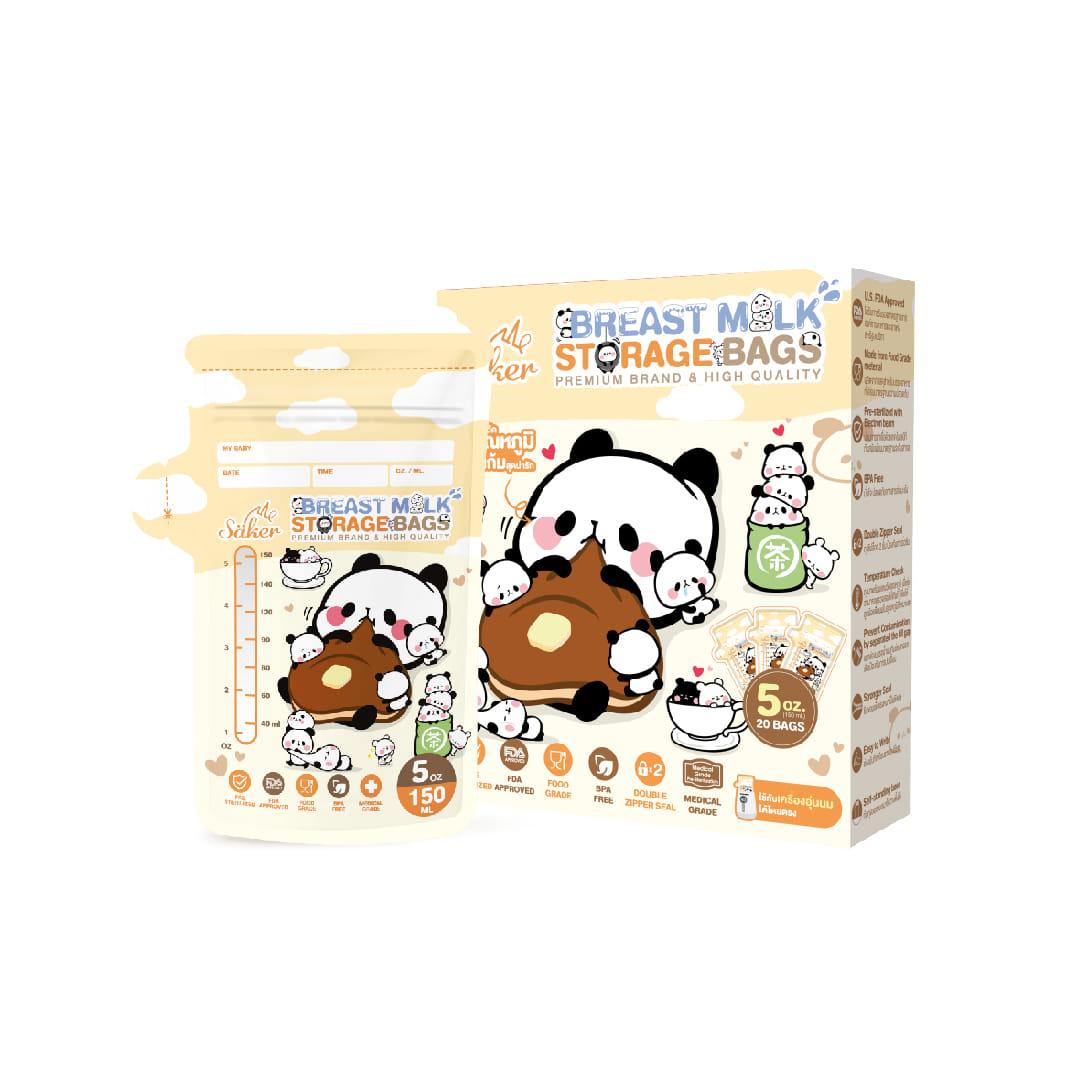 ถุงเก็บน้ำนม SAKER SAKER0210-5OZ MOCHI PANDA 5OZ (แพ็ก 20 ชิ้น)_0