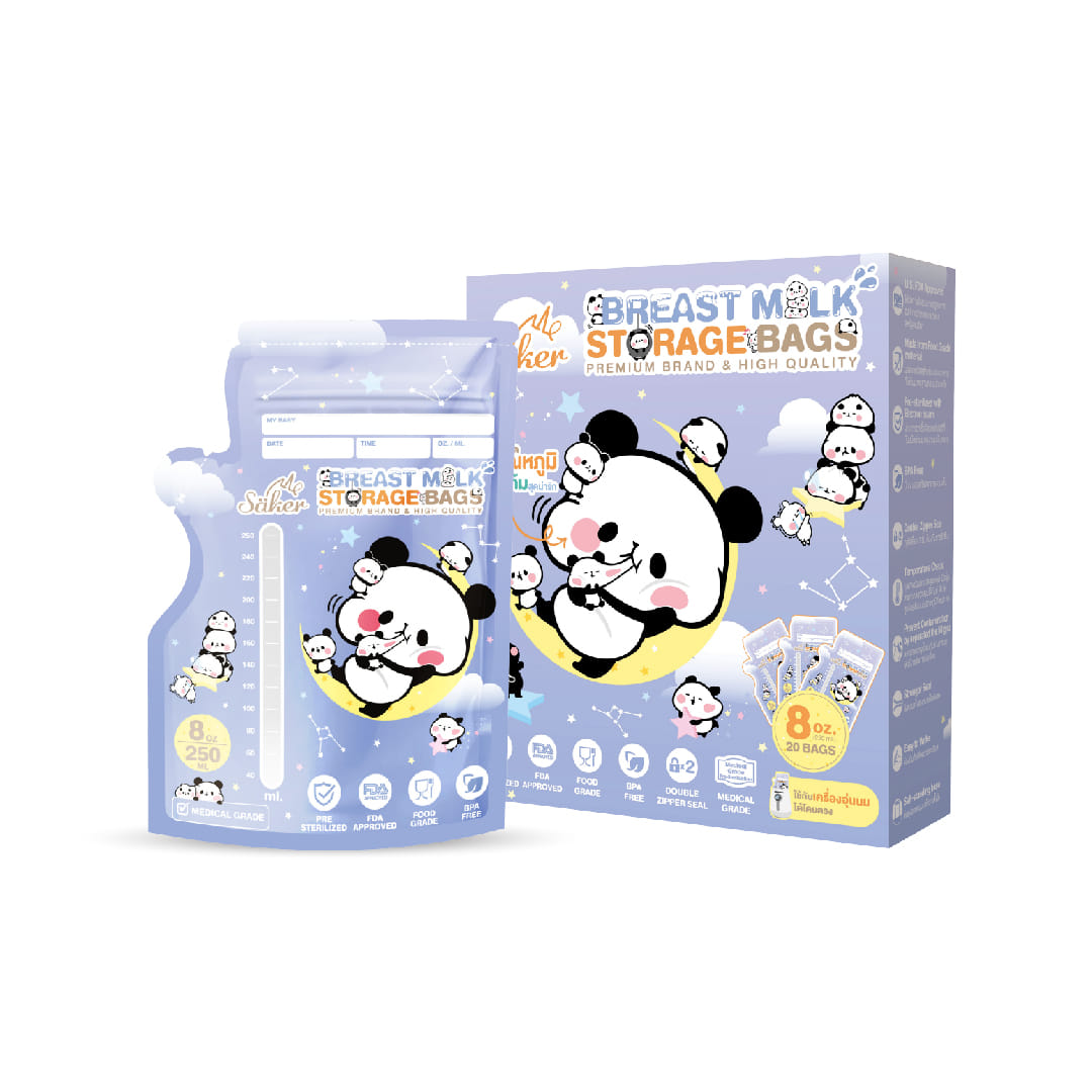 ถุงเก็บน้ำนม SAKER SAKER0210-8OZ MOCHI PANDA 8OZ 20 ชิ้น_0