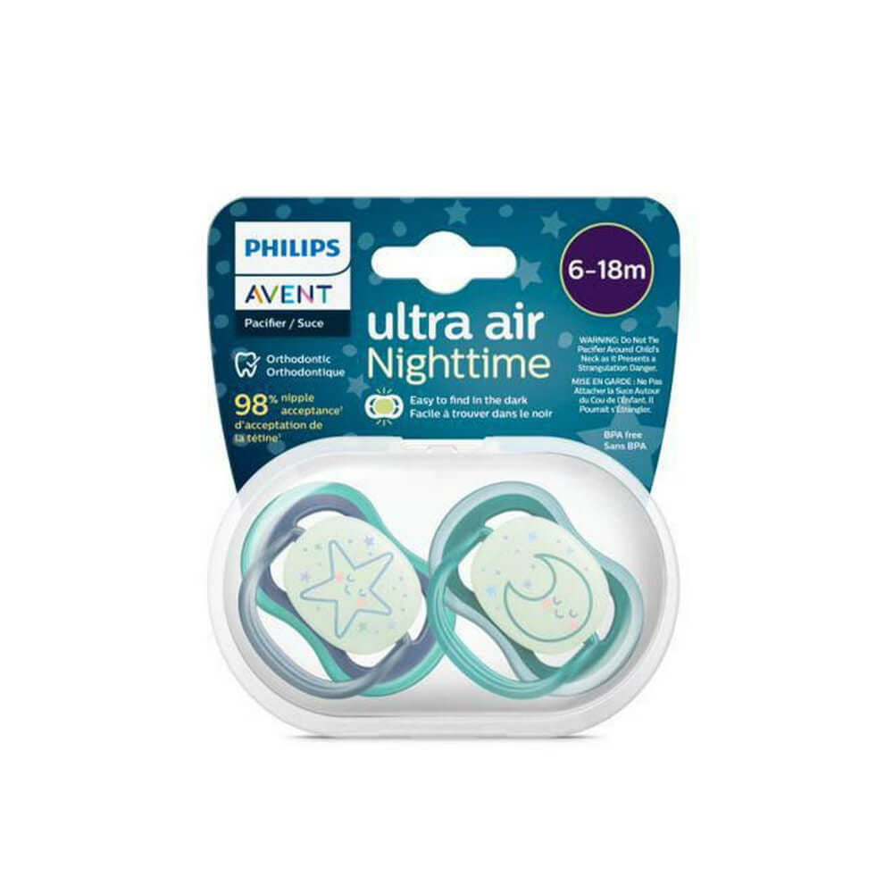 จุกหลอกAVENT 6-18M ULTRA AIR NIGHT-SCF376/13