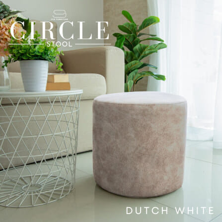 สตูลทรงกลม CCR FURNITURE รุ่น CIRCLE STOOL สีครีม (Dutch White) 40x40ซม._1