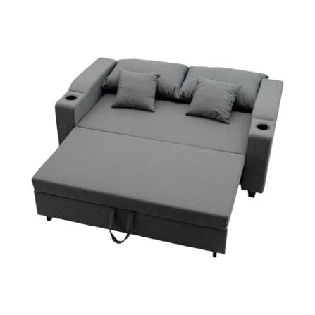 โซฟาเบด CCR FURNITURE รุ่น PHILLY (ฟิลลี่) ขนาด 174 cm. ผ้า สีเทาเข้ม (A1-33) พร้อมที่วางแก้ว_4