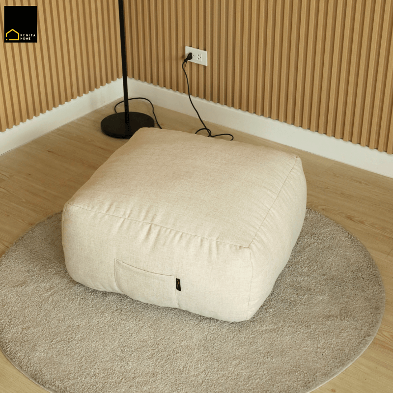 เบาะนั่งทรงสี่เหลี่ยม RENITA HOME รุ่นTOFU POUF สีส้ม