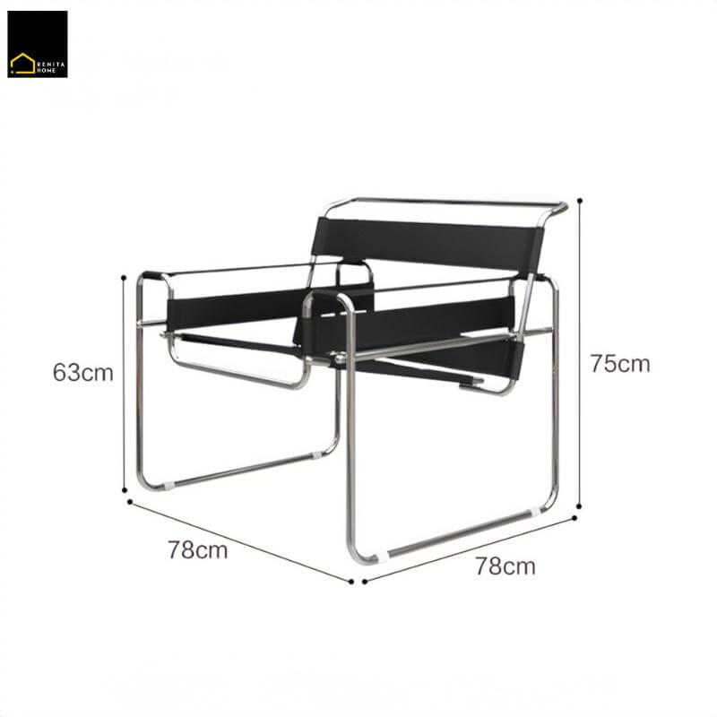 เก้าอี้อเนกประสงค์ RENITA HOME รุ่น KEVIN CHAIR สีขาว โครงเหล็ก เบาะหนัง PU_4