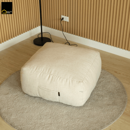 เบาะนั่งทรงสี่เหลี่ยม RENITA HOME รุ่นTOFU POUF สีส้ม_2
