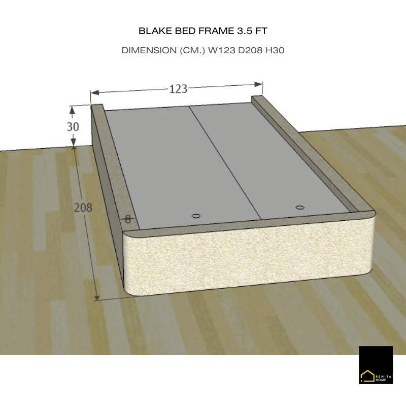 ฐานเตียง 3.5 ฟุต RENITA HOME รุ่น BLAKE สีน้ำตาล_6