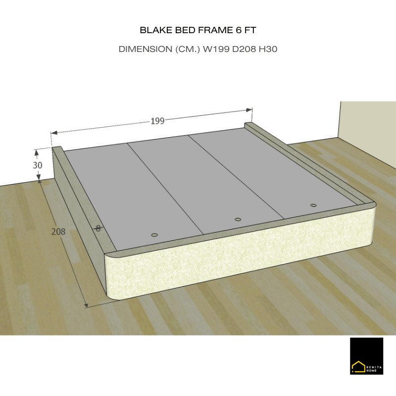 ฐานเตียง 6 ฟุต RENITA HOME รุ่น BLAKE สีน้ำตาล_6