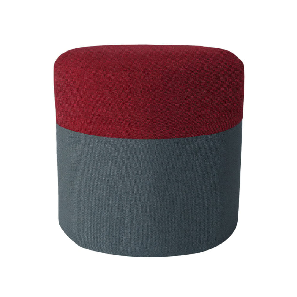 สตูลทรงกลม RENITA HOME รุ่น TWO-TONE STOOL สีแดง-เทาเข้ม 40x40ซม.