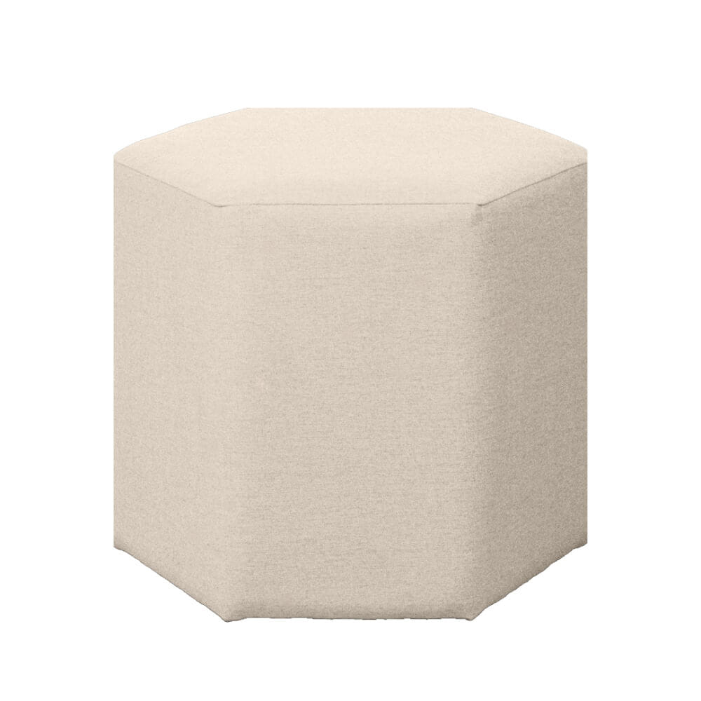สตูลทรงหกเหลี่ยม RENITA HOME รุ่น HEXii STOOL สีครีม 45x40ซม._0