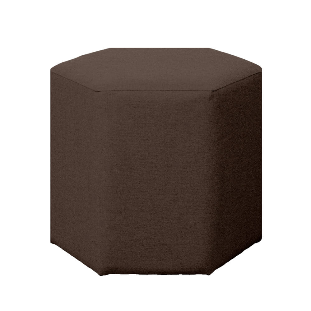 สตูลทรงหกเหลี่ยม RENITA HOME รุ่น HEXii STOOL สีน้ำตาลเข้ม 45x40ซม._0