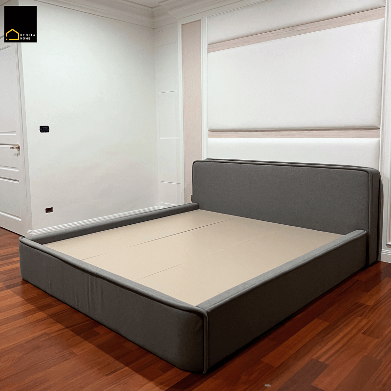 เตียงนอน 6 ฟุต RENITA HOME รุ่น CASPER สีเทา_2