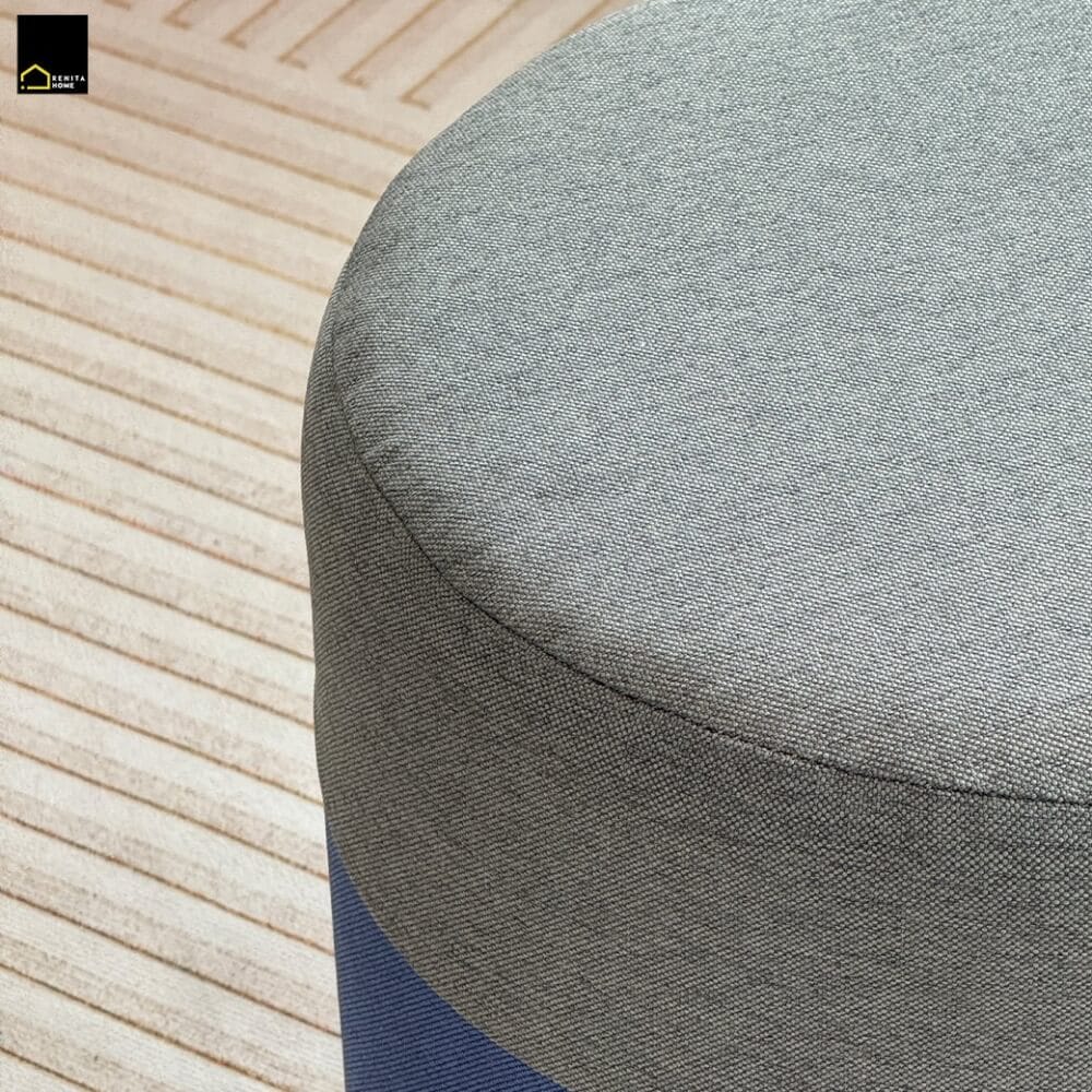 สตูลทรงกลม RENITA HOME รุ่น TWO-TONE STOOL สีเทาเข้ม-น้ำเงิน 40x40ซม._4