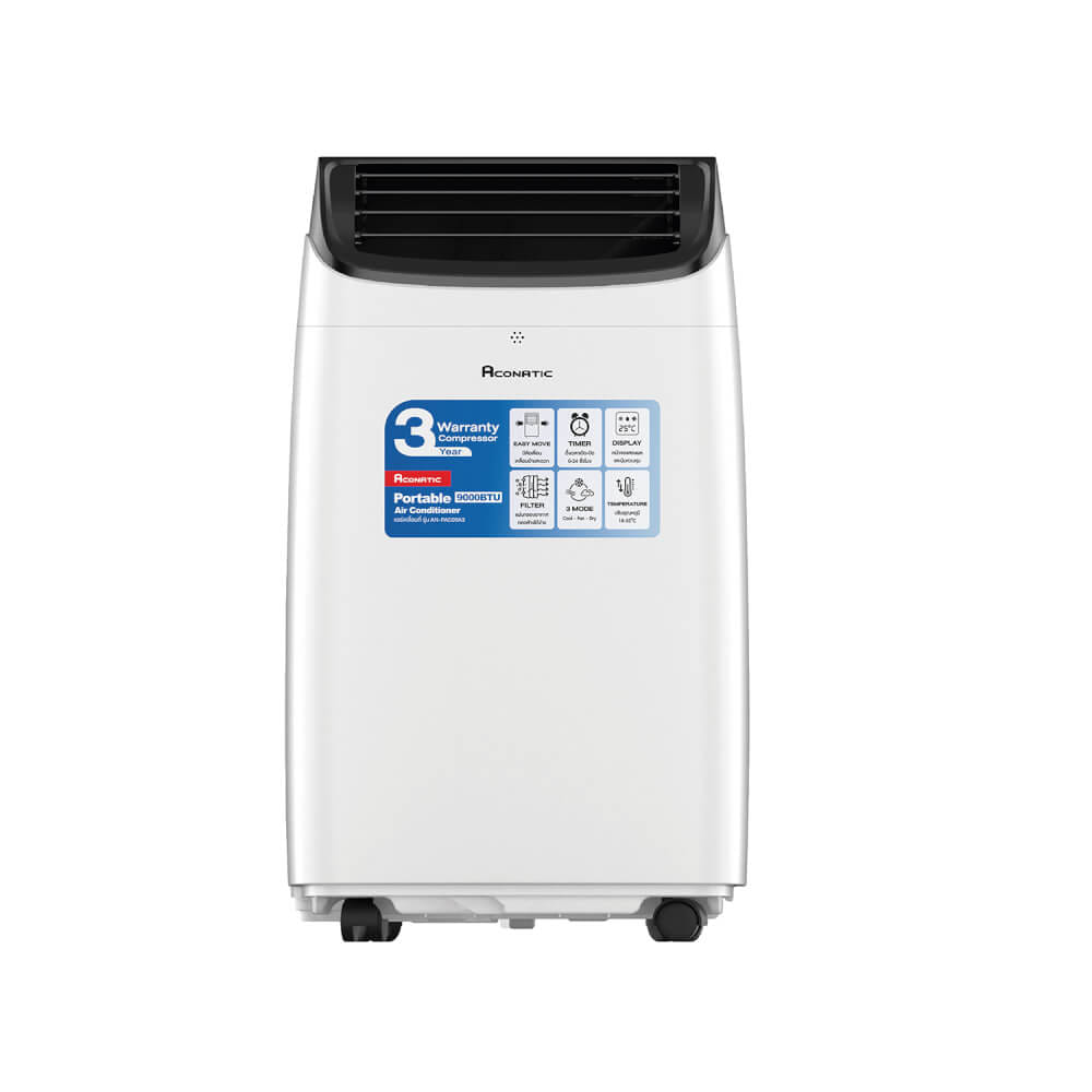 แอร์เคลื่อนที่ ACONATIC รุ่น AN-PAC09A3 (9,000 BTU) สีขาว_0