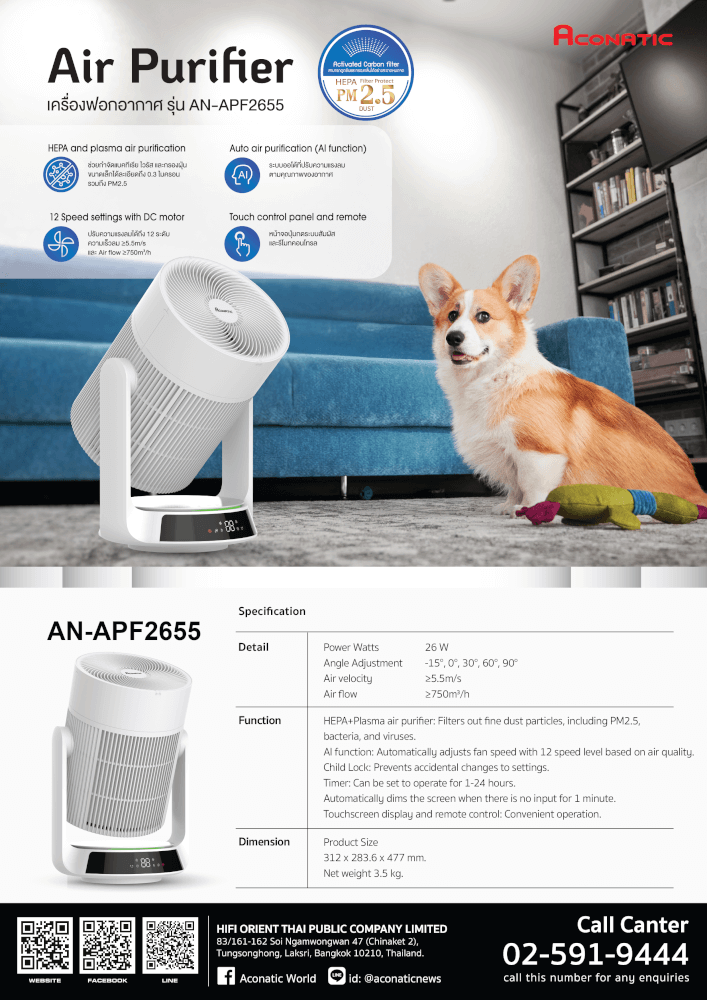 เครื่องฟอกอากาศ ACONATIC รุ่น AN-APF2655_6