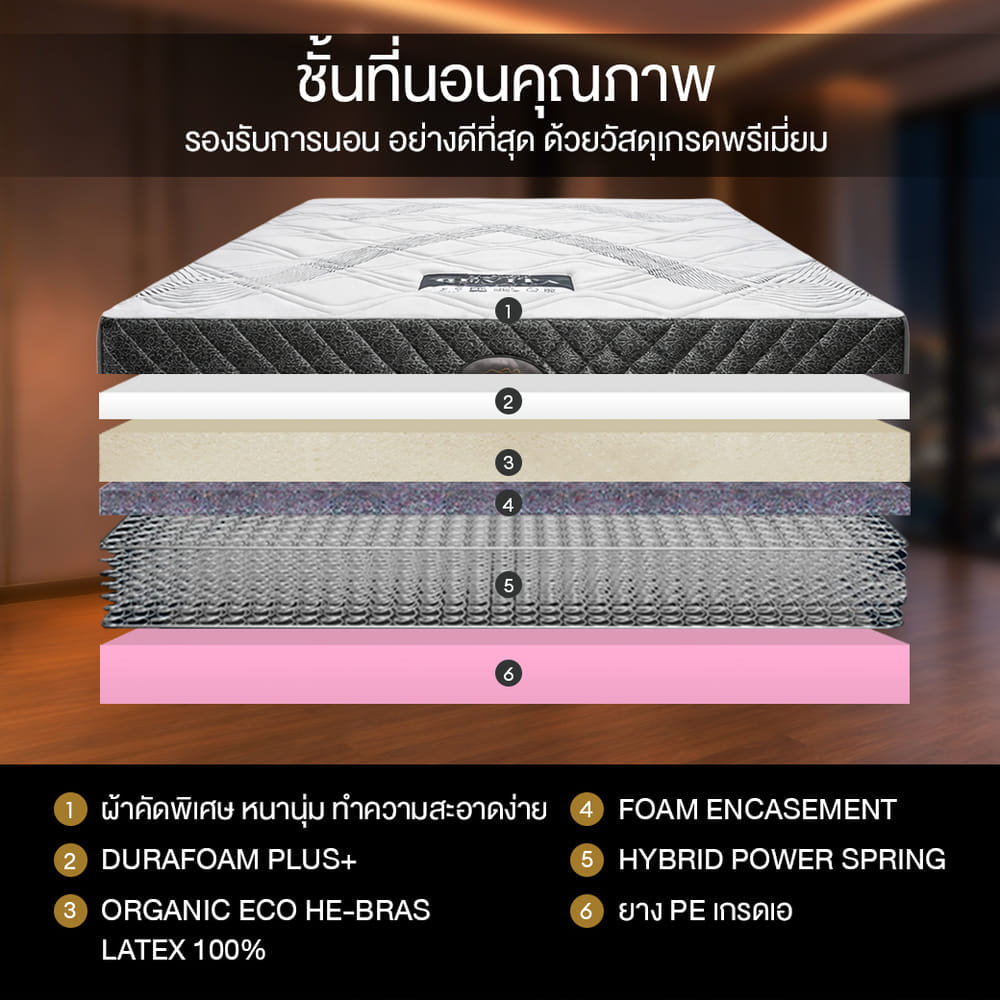 ที่นอน 5 ฟุต BEDISUPREME รุ่น REVITA