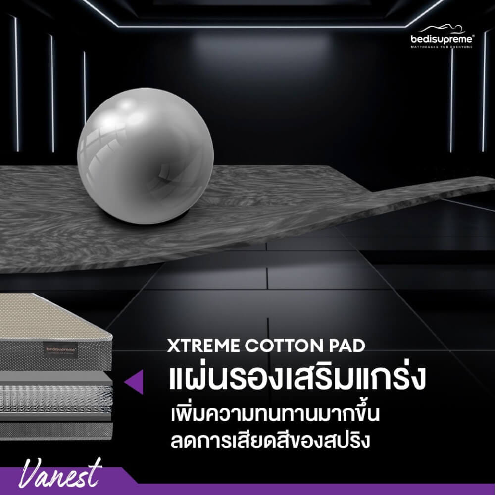 ที่นอน 3 ฟุต BEDISUPREME รุ่น VANEST+ หนา 8 นิ้ว สีน้ำตาล